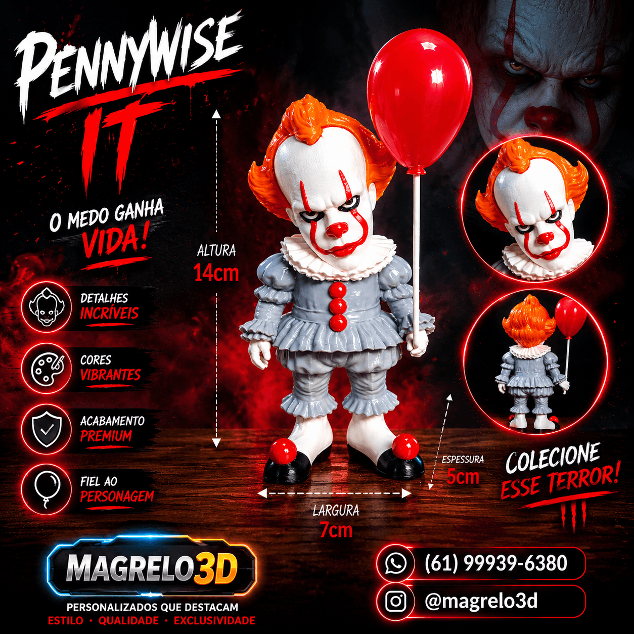 Pennywise – IT Figure Colecionável 🎈🤡