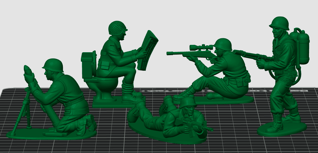 KIT OPERÇÃO - 5 Soldados Verde