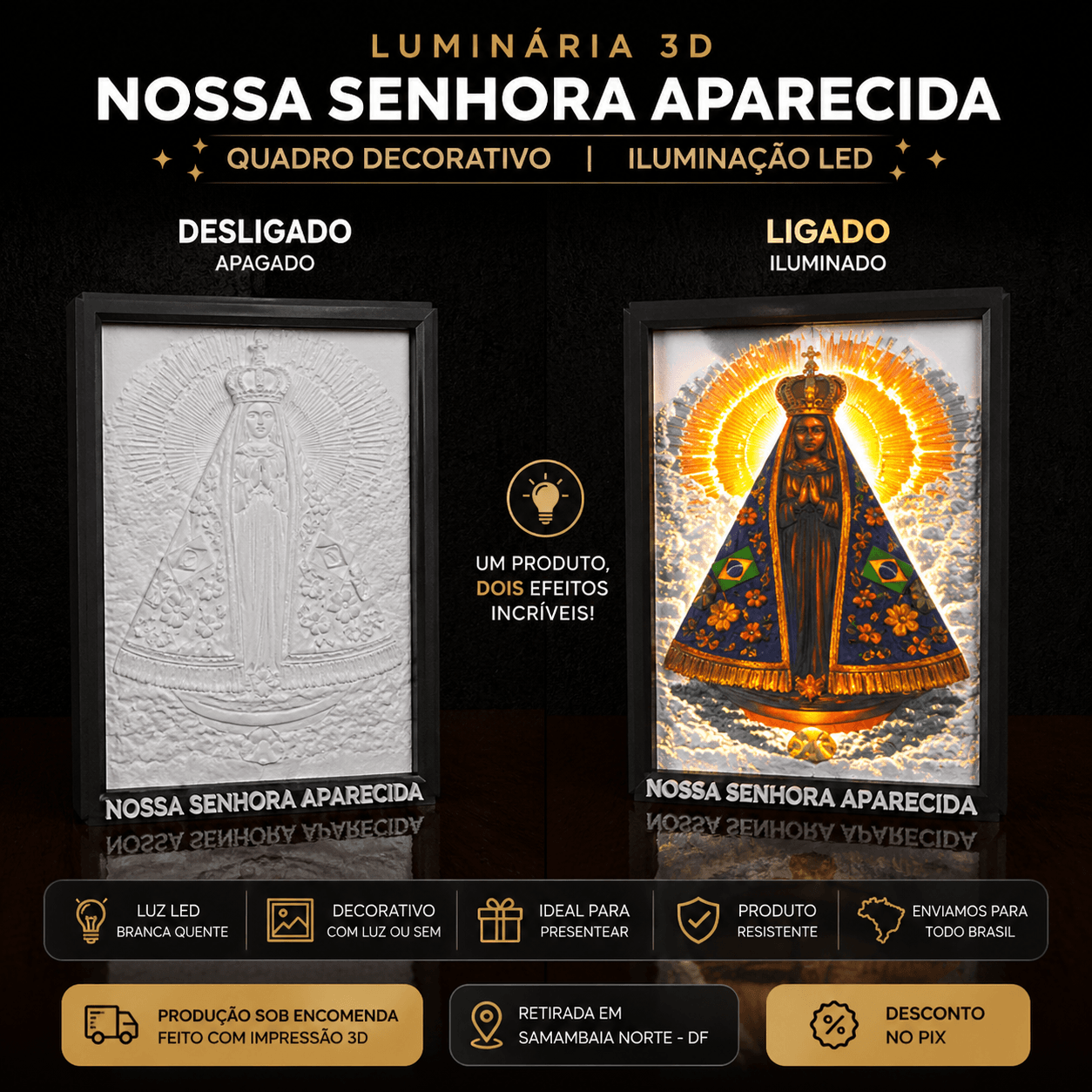 Luminária de Nossa Senhora Aparecida